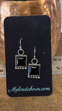 Onyx Square Dotted earrings