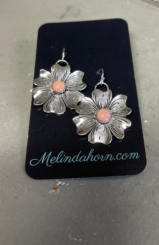 1 1/4” Western flower earrings