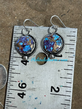 Purple Mohave round earrings