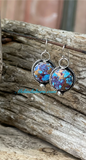 Purple Mohave round earrings