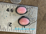 Pink conch shell earrings