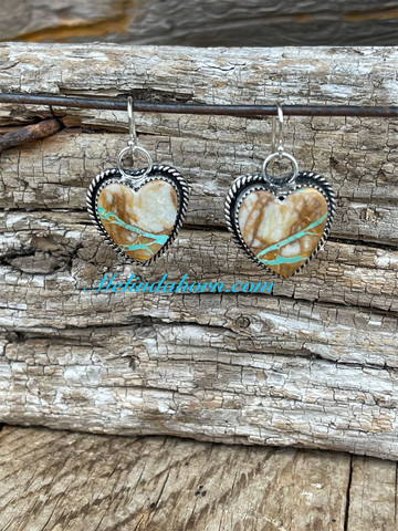 Royston Ribbon heart earrings