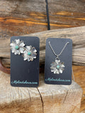 Kingman turquoise 1 1/4” western flowers