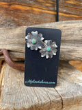 Kingman turquoise 1 1/4” western flowers