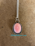 Pink conch necklace