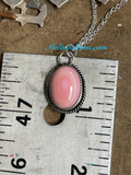 Pink conch necklace