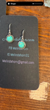 8 mm Kingman turquoise dangle earrings