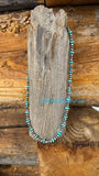 Kingman turquoise and sterling beaded necklace