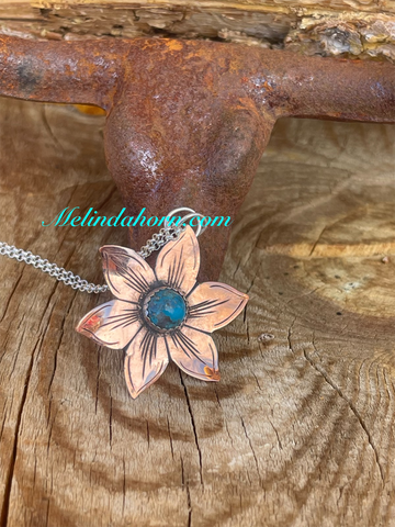 Copper Lilly necklace