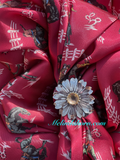 Sterling Cosmo Flower scarf slide