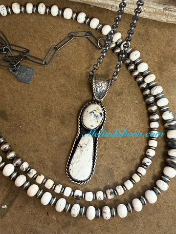 White Buffalo Kachina necklace