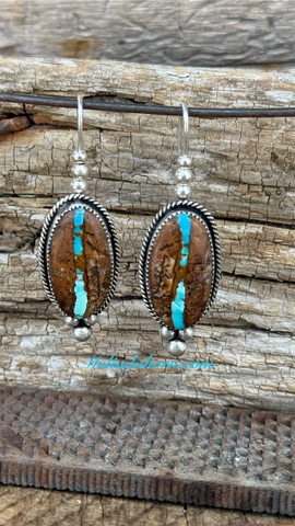 Royston Ribbon Turquoise earrings