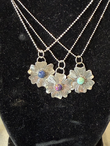 3/4” Western Flower Sterling silver