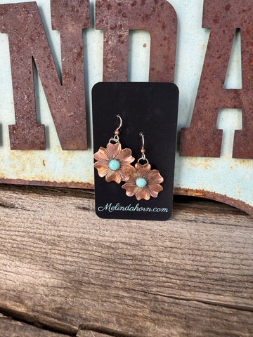 1 1/4" Copper Western Flowers