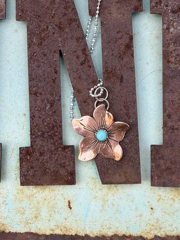 Copper Apple Blossom Necklace