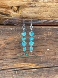 Tiny Turquoise heart earrings