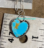 Kingman turquoise heart necklace