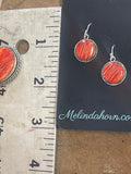 Red Spiny 12mm earrings