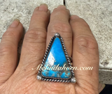 R116,Persian turquoise ring size 11