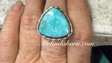 R115,Icy Blue Kingman turquoise ring size 10 1/2