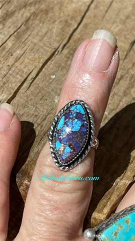 Marquis purple Mohave ring