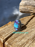 Oval purple Mohave ring