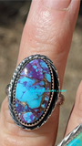 Oval purple Mohave ring
