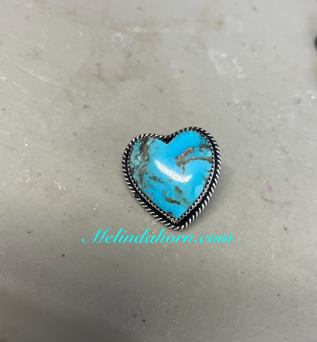 Kingman heart Ponytail turquoise