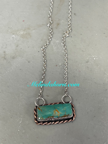 Royston turquoise bar necklace