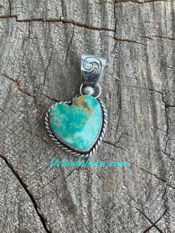 Tyrone turquoise heart pendant