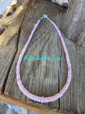 Pink conch shell necklace