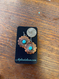 Copper concho earrings