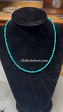16” Kingman turquoise beaded necklace