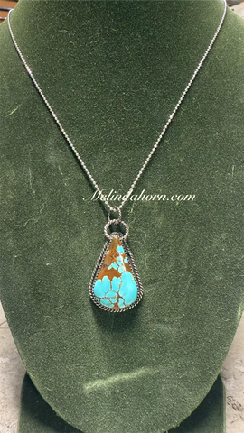 #8 turquoise Teardrop necklace
