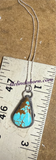 #8 turquoise Teardrop necklace
