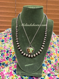 Greenish turquoise heart necklace