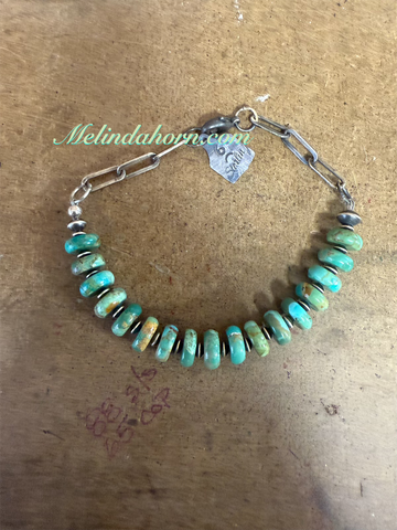 Cow chain and turquoise bracelet