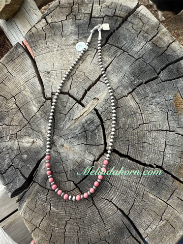 Moab Rhodonite and Pearls Necklace