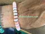 Pink conch beaded bracelet