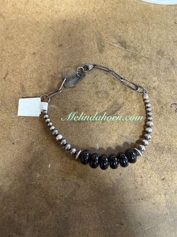 Cow Chain and onyx bracelet