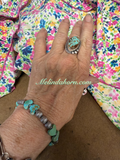 Heart and sterling bead bracelet