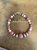 Pink beaded bracelet