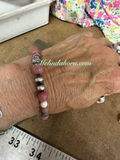 Pink beaded bracelet