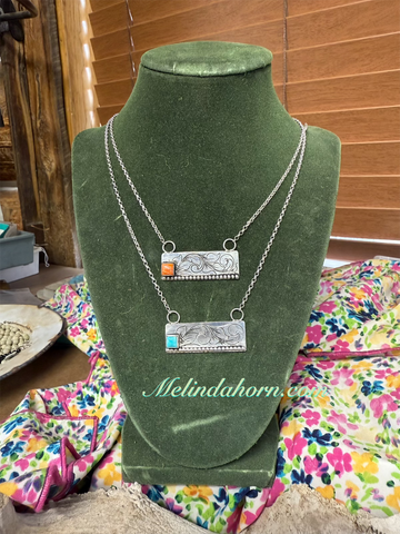Sterling bar necklace