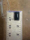 Onyx bar necklace