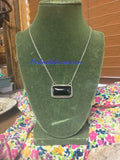 Onyx bar necklace