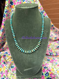 Kingman turquoise wafer beaded necklace