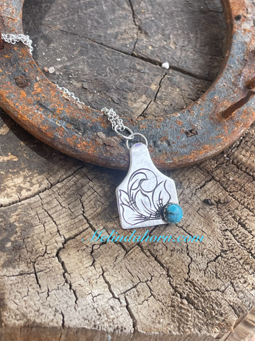 Cow tag necklace