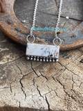 White Buffalo bar necklace