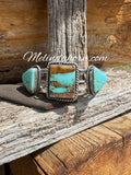 Royston Ribbon with Kingman Turquoise Accents Cuff Bracelet